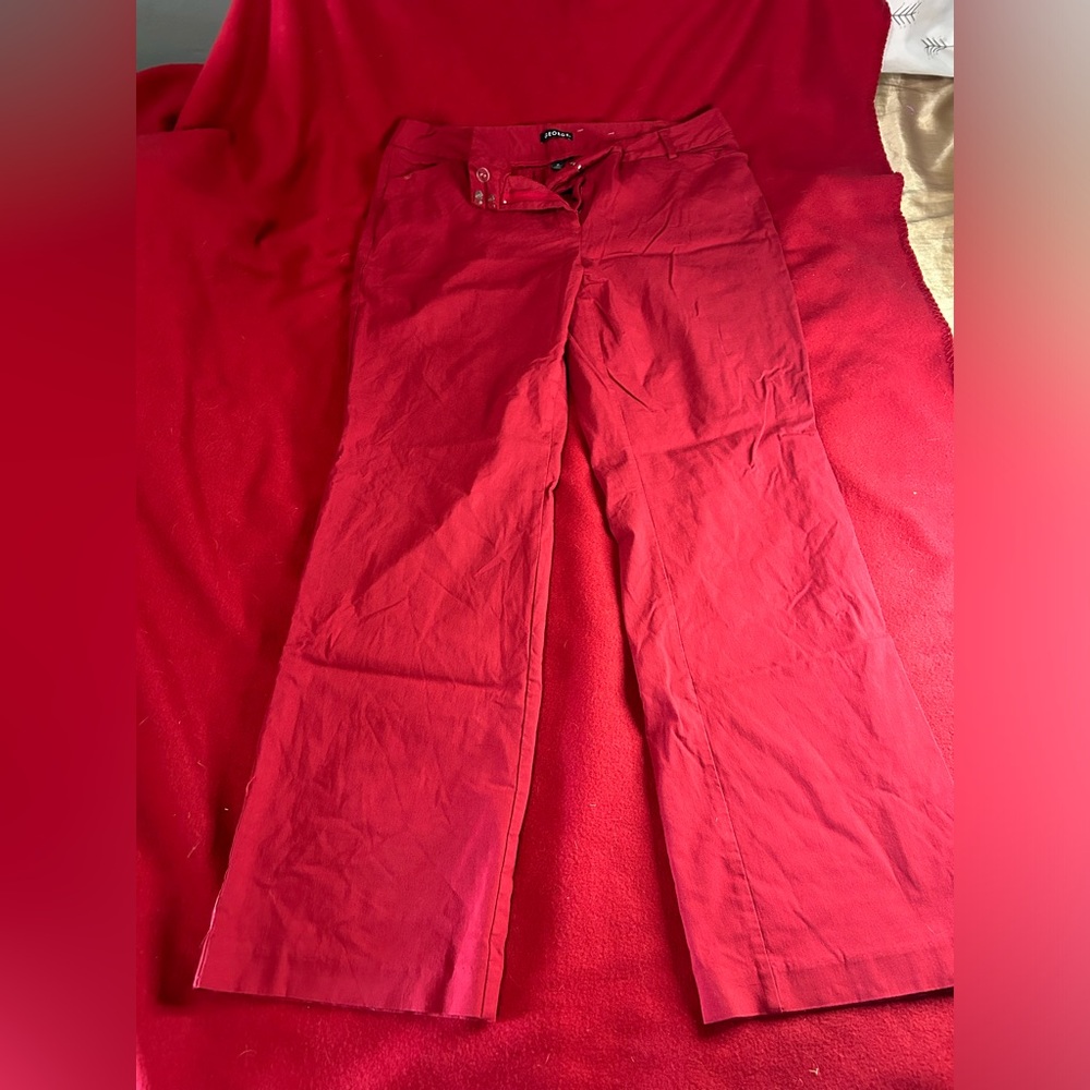 Red work pants